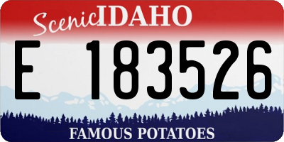 ID license plate E183526
