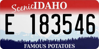 ID license plate E183546