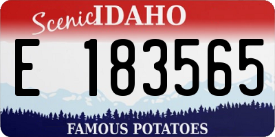 ID license plate E183565