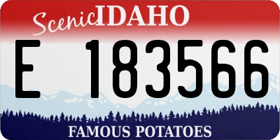 ID license plate E183566