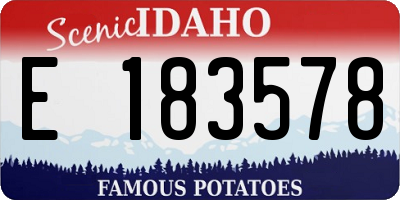 ID license plate E183578