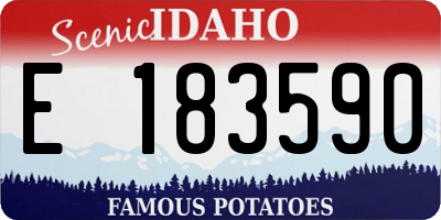 ID license plate E183590