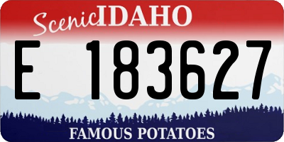 ID license plate E183627