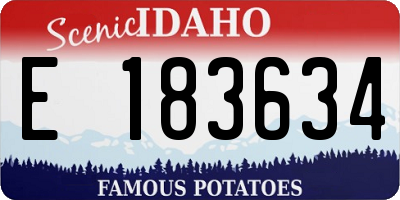 ID license plate E183634
