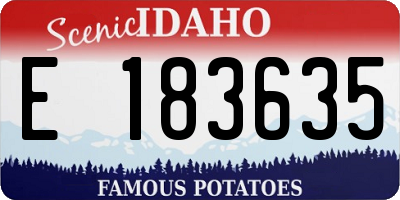 ID license plate E183635