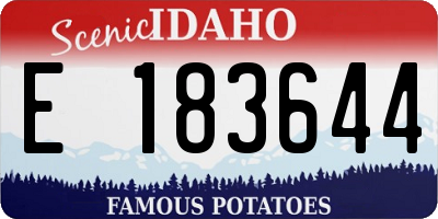 ID license plate E183644