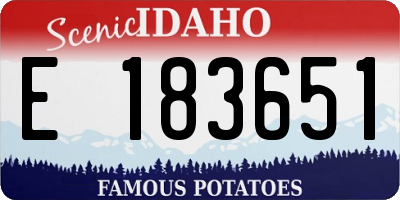ID license plate E183651