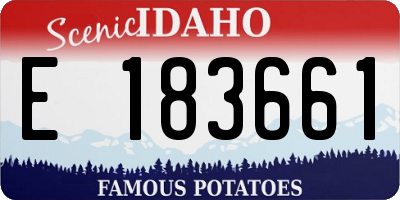ID license plate E183661