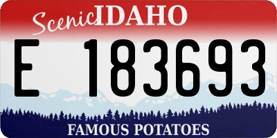 ID license plate E183693