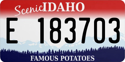 ID license plate E183703