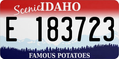 ID license plate E183723