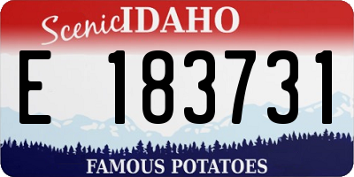 ID license plate E183731