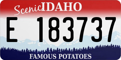 ID license plate E183737