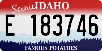 ID license plate E183746