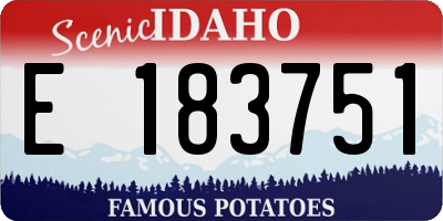ID license plate E183751