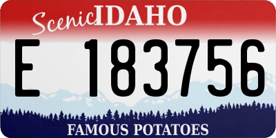 ID license plate E183756