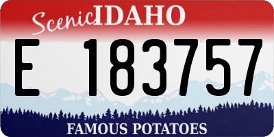 ID license plate E183757