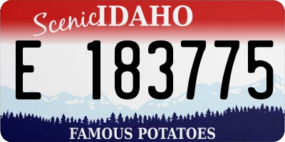 ID license plate E183775