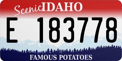 ID license plate E183778