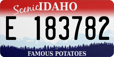 ID license plate E183782