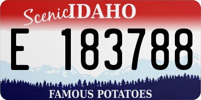 ID license plate E183788