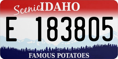 ID license plate E183805