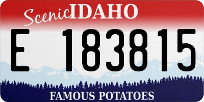 ID license plate E183815
