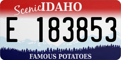 ID license plate E183853