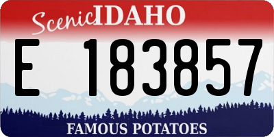 ID license plate E183857