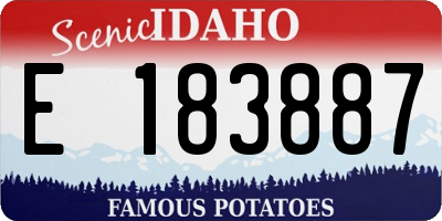 ID license plate E183887