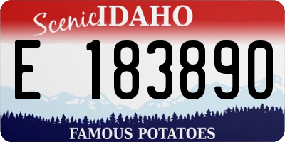 ID license plate E183890