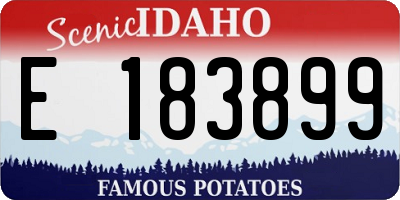 ID license plate E183899