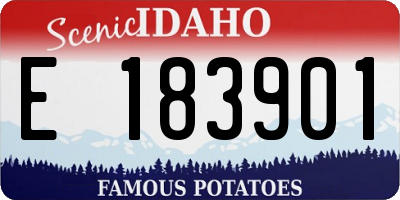 ID license plate E183901