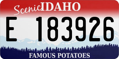 ID license plate E183926
