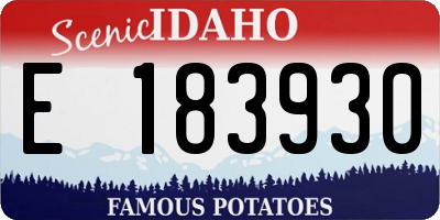 ID license plate E183930