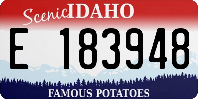 ID license plate E183948