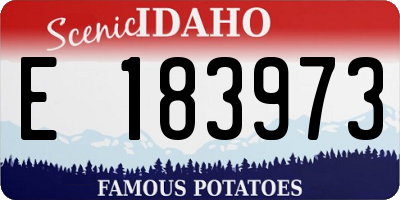 ID license plate E183973