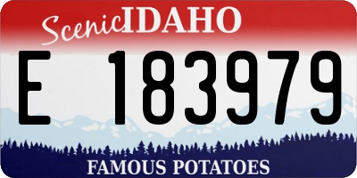 ID license plate E183979