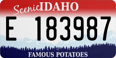 ID license plate E183987