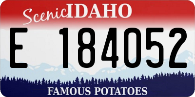 ID license plate E184052