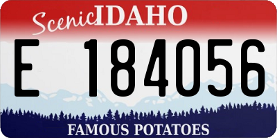 ID license plate E184056