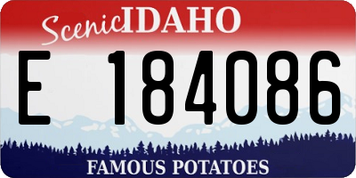 ID license plate E184086