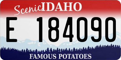 ID license plate E184090