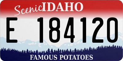 ID license plate E184120