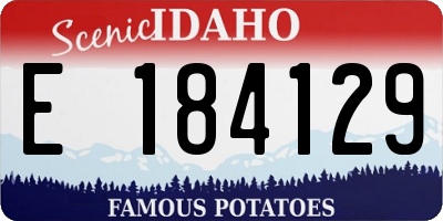 ID license plate E184129