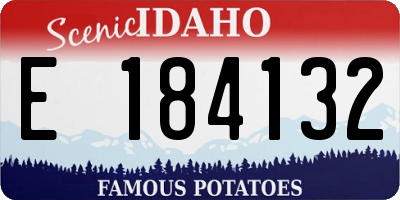 ID license plate E184132