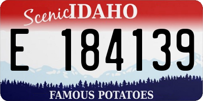 ID license plate E184139
