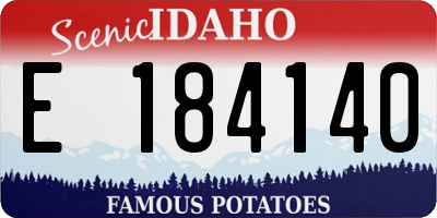 ID license plate E184140