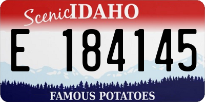 ID license plate E184145