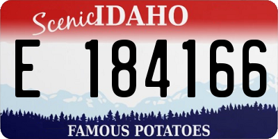 ID license plate E184166